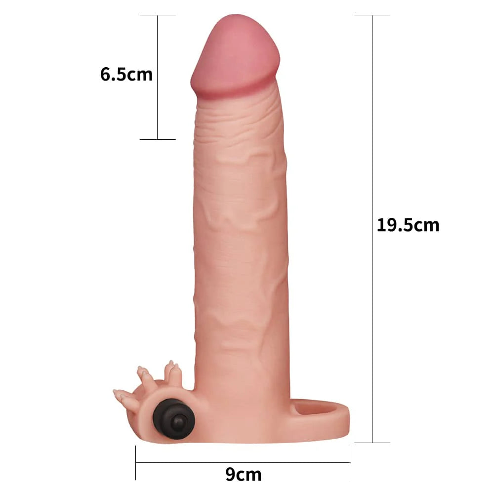 Add 3" Pleasure X Tender Vibrating Penis Sleeve