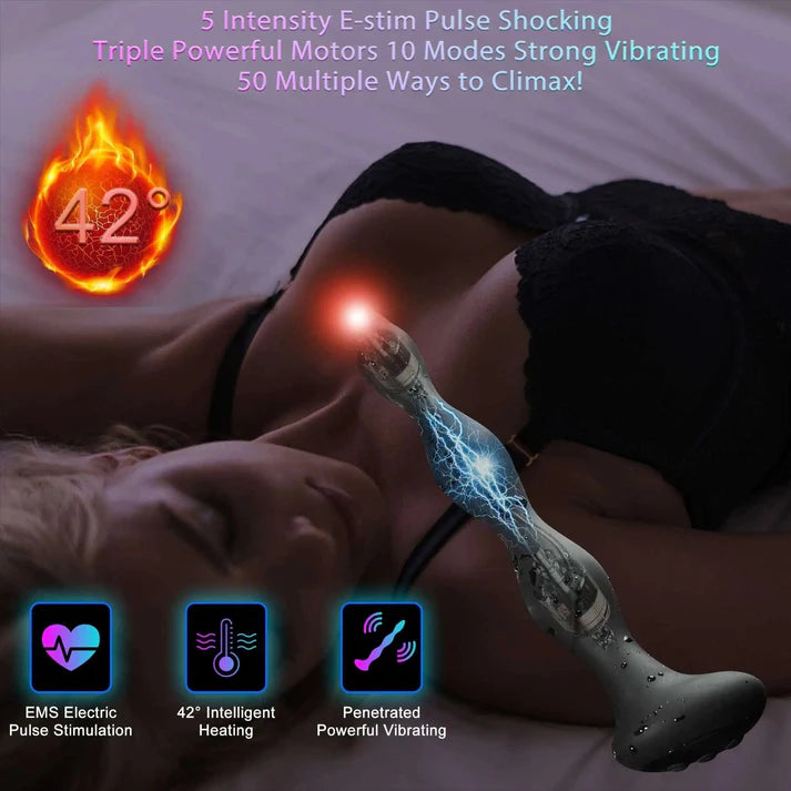 Prostate Massager Anal Beads Estim Unisex Sex Toys