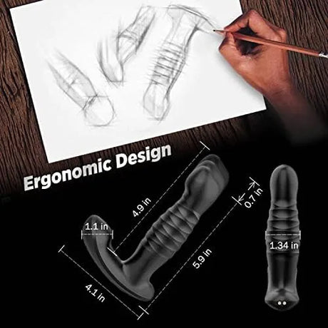 Bellows Thrusting Prostate Massager Butt Plug