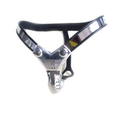 Black emperor stainless steel chastity belt panties with anal plug