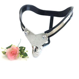 Black emperor stainless steel chastity belt panties with anal plug