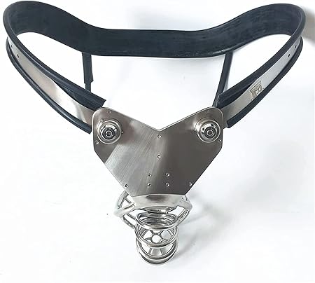 Black Emperor Hollow Cage Stainless Steel Male Chastity Belt