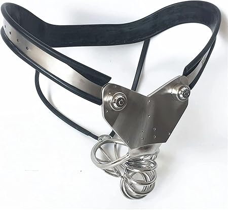 Black Emperor Hollow Cage Stainless Steel Male Chastity Belt