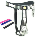 Black Emperor Stainless Steel Lockable Penis Restraint Male Chastity Belt