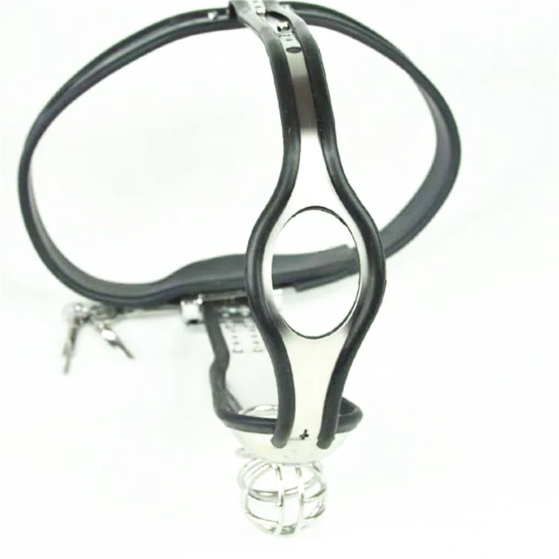 Black Emperor Stainless Steel Lockable Penis Restraint Male Chastity Belt