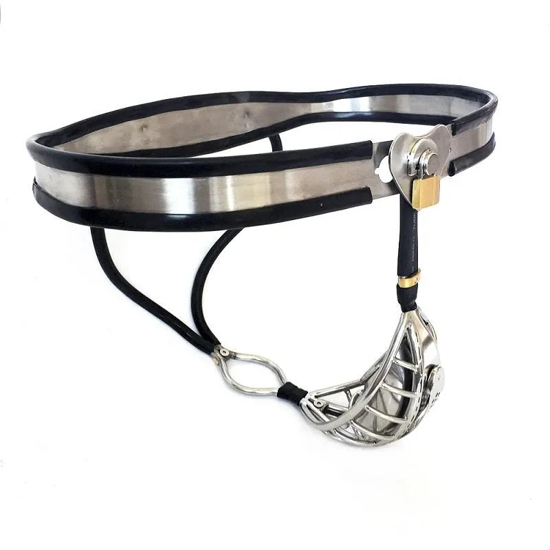 Black Emperor Stainless Steel Male Chastity Belt With Defecation Hole