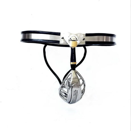 Black Emperor Stainless Steel Male Chastity Belt With Defecation Hole