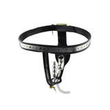 Black Emperor Stainless Steel T Type Male Chastity Belt Device Anal Plug