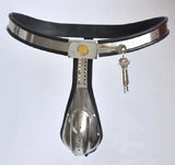 Black Emperor Stainless Steel Male Chastity Belt With Anal Bead