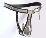 Black Emperor Stainless Steel Male Chastity Belt With Anal Bead