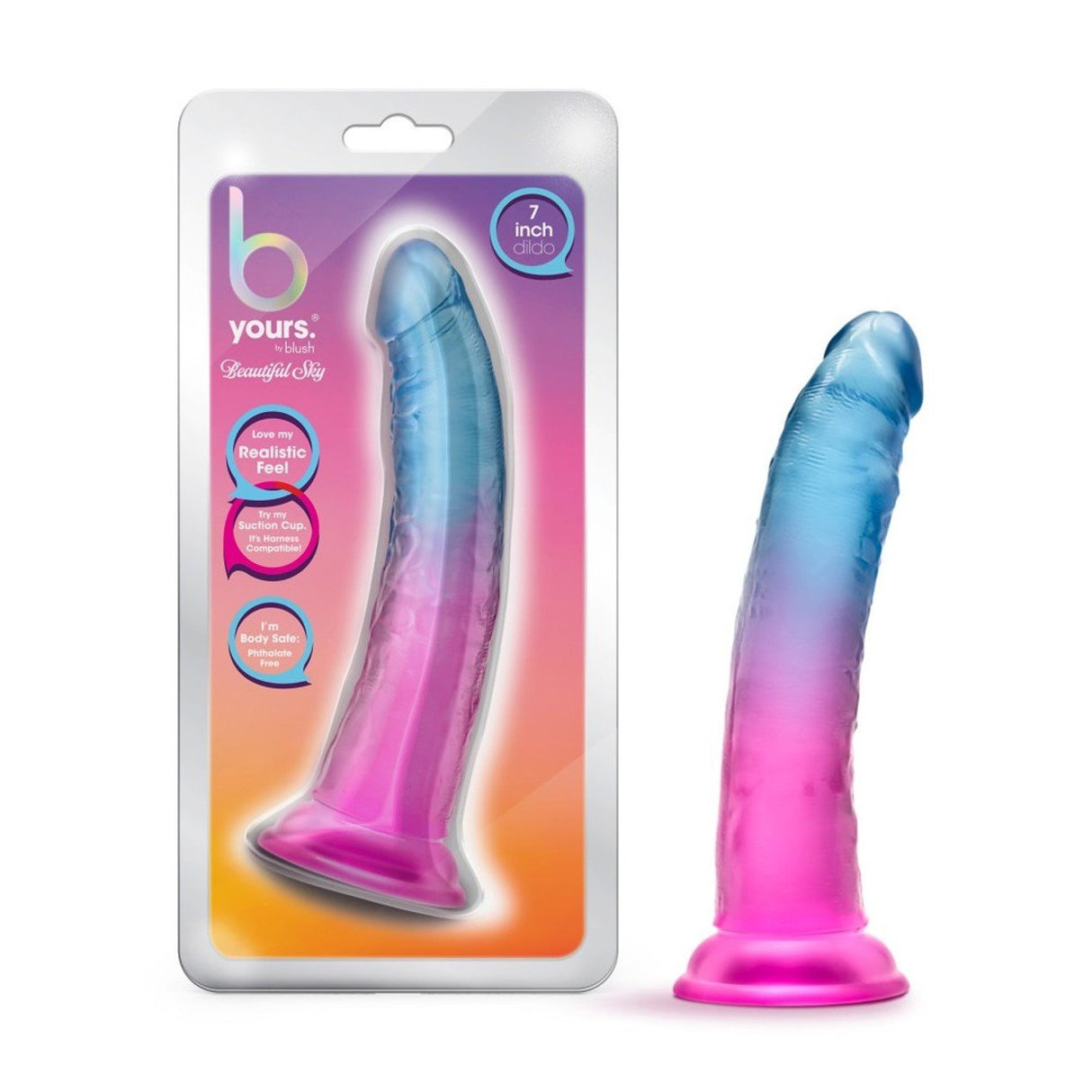 Blush B Yours Beautiful Sky 7" Dildo Sunset