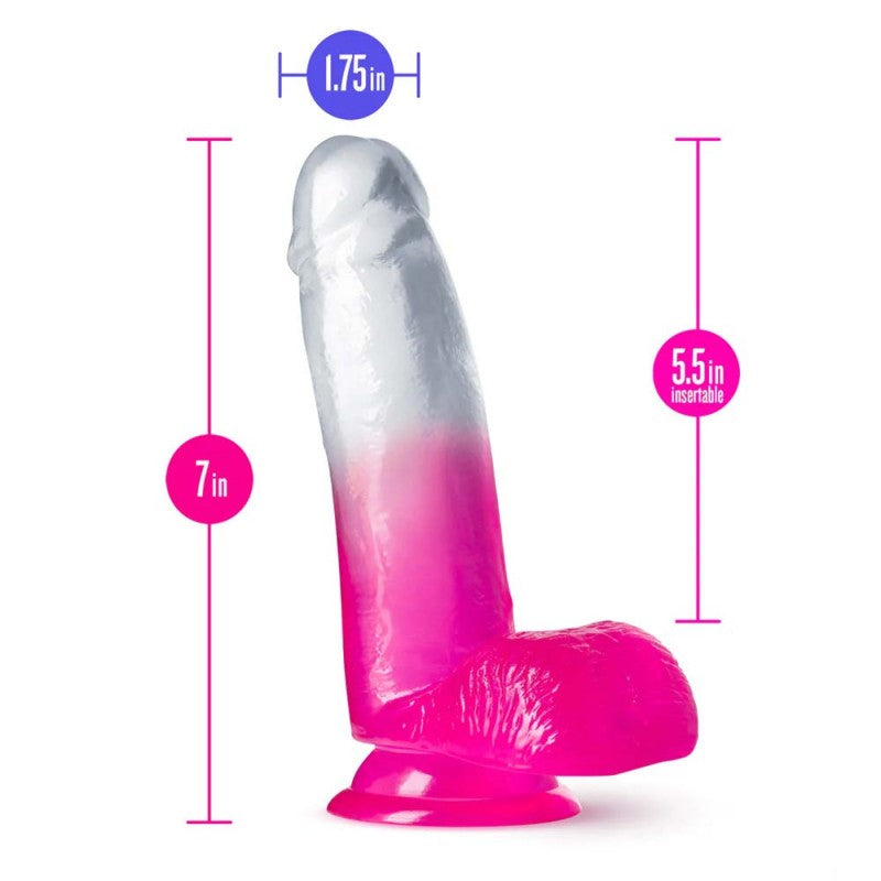 Blush B Yours Sugar Magnolia Fuchsia 6.75 in Dildo with Suction Cup