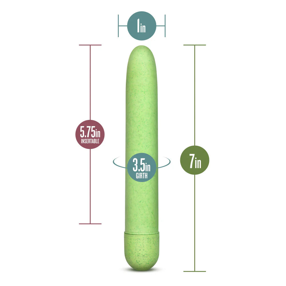 Blush Gaia Eco Plant Based 7" Slim Multispeed Vibrator