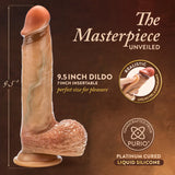 Blush Renaissance Raphael 9.5" Sliding Foreskin Dildo With Squeezable Balls Tan