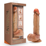 Blush Renaissance Raphael 9.5" Sliding Foreskin Dildo With Squeezable Balls Tan