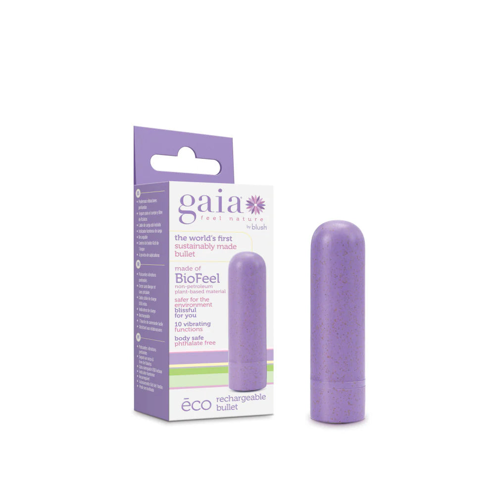 Blush® Gaia Eco Rechargeable Plant Based 3" Smooth Multispeed Bullet Vibrator