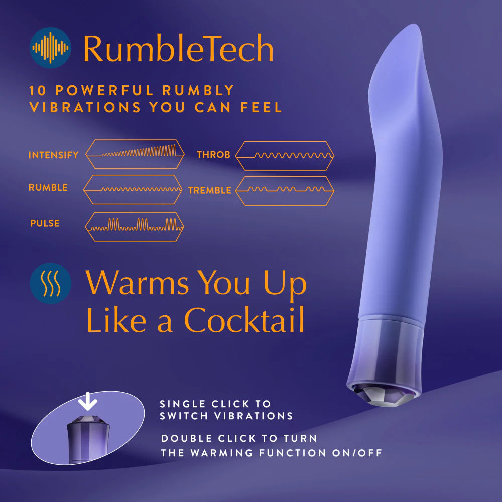 Blush Oh My Gem Enrapture Tanzanite 6.5 Inch Warming Clitoral Vibrator