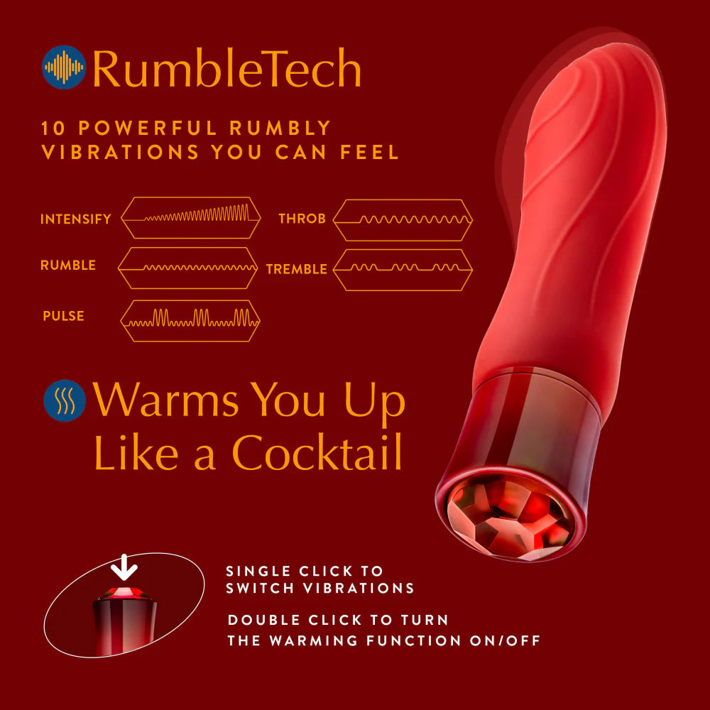 Blush® Oh My Gem Ruby Desire 5.5 Inch Warming G Spot Stimulation Vibrator