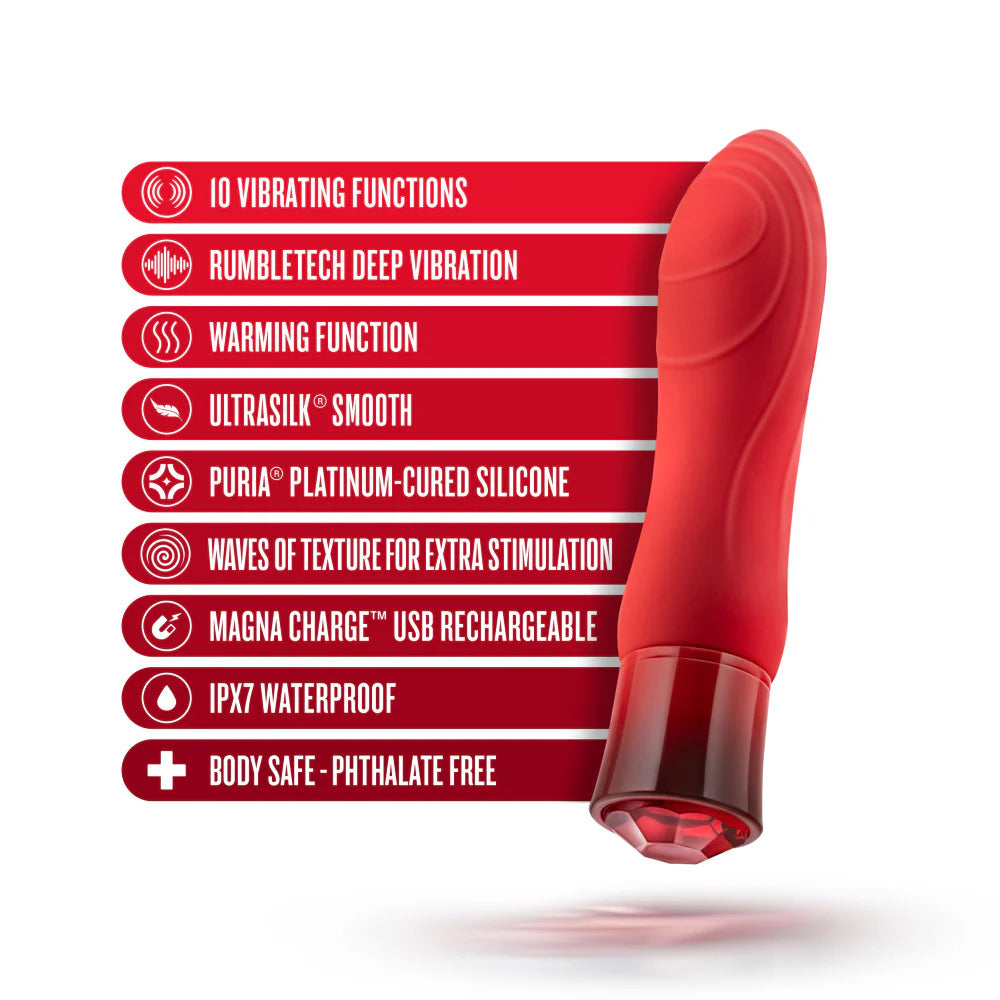 Blush® Oh My Gem Ruby Desire 5.5 Inch Warming G Spot Stimulation Vibrator