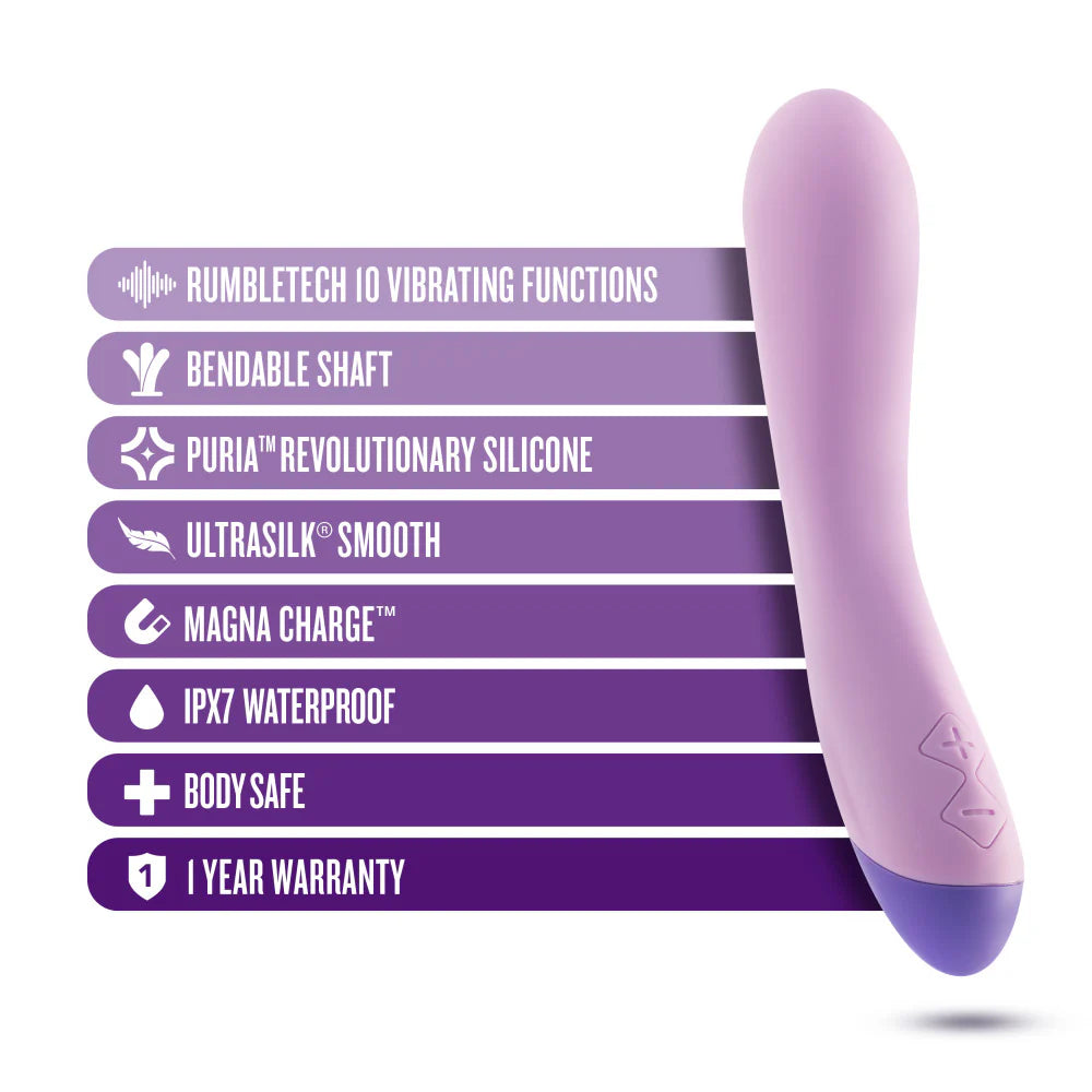 Blush™ Wellness G Curve G-Spot Purple UltraSilk Vibrator