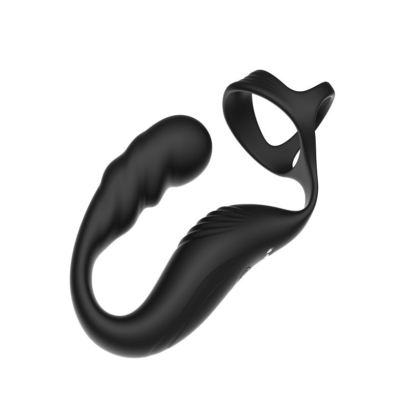 CASPION Double Cock Ring Remote Control Vibrating Perineum Prostate Massager