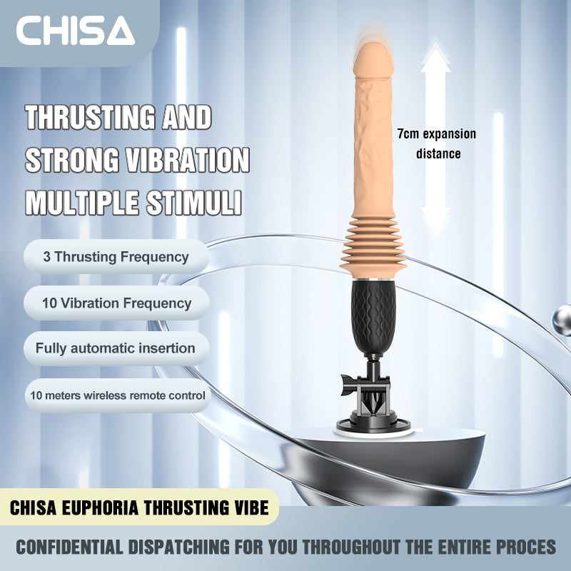 2024 New Chisa Asmodeus Thrusting Telescopic Flesh Dildo with Remote control