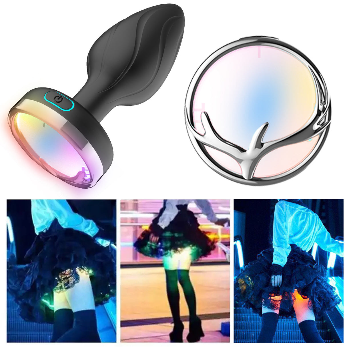 Colorful Dream 10 Vibrating Light-Up Led Anal Plug