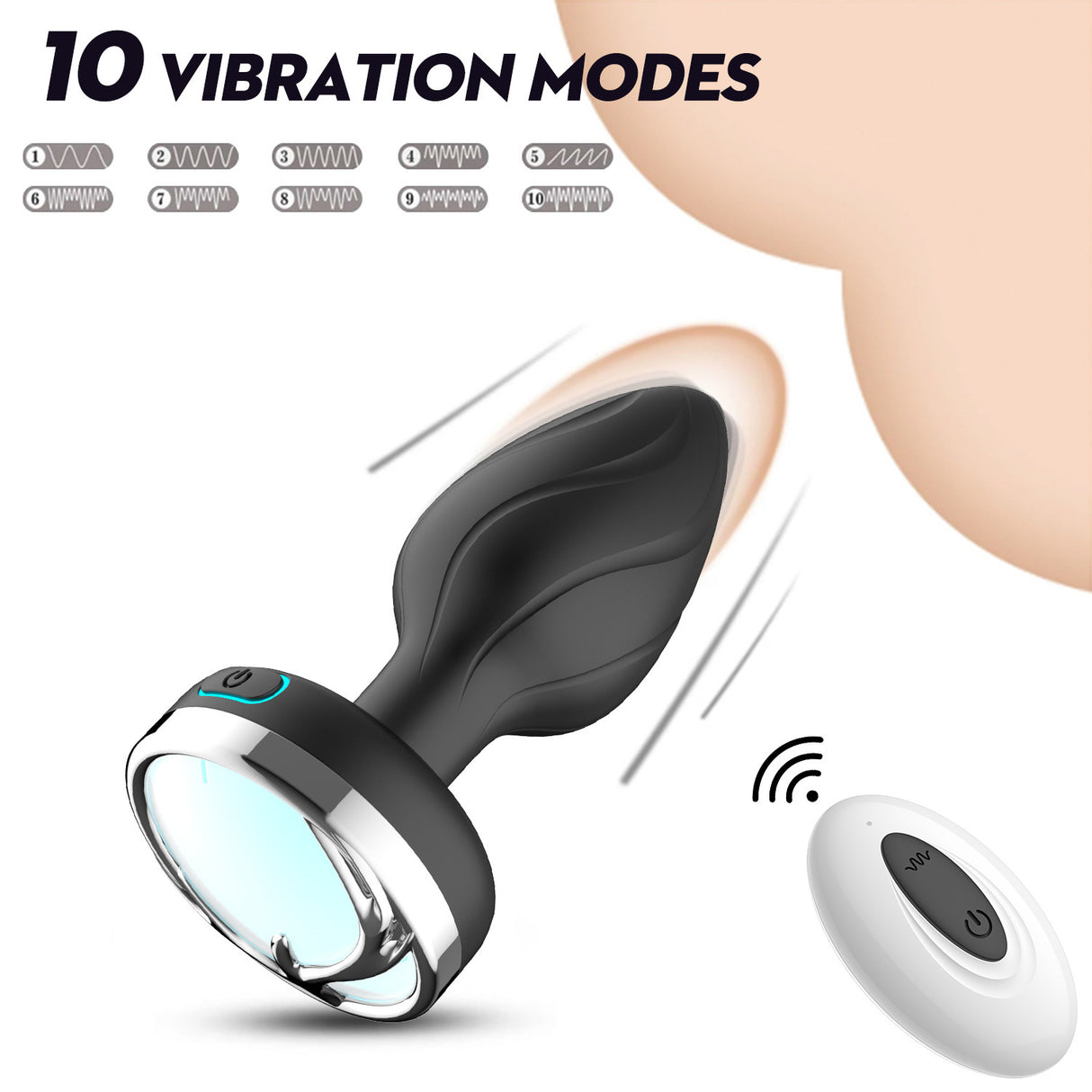 Colorful Dream 10 Vibrating Light-Up Led Anal Plug