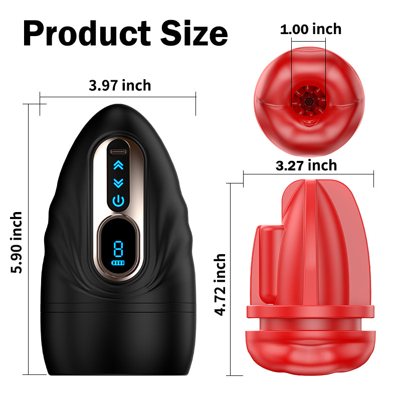 Electric Automatic 2 in 1 Mouth Vibrator Male Penis Trainer men Masturbator