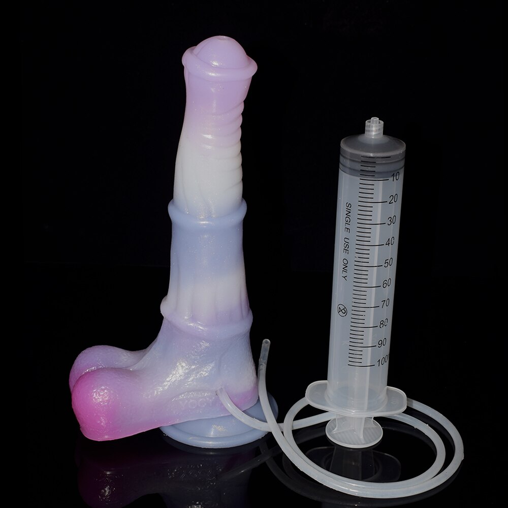 FAAK 35cm Long squirting Horse Dildo Sucker Ejaculation Penis