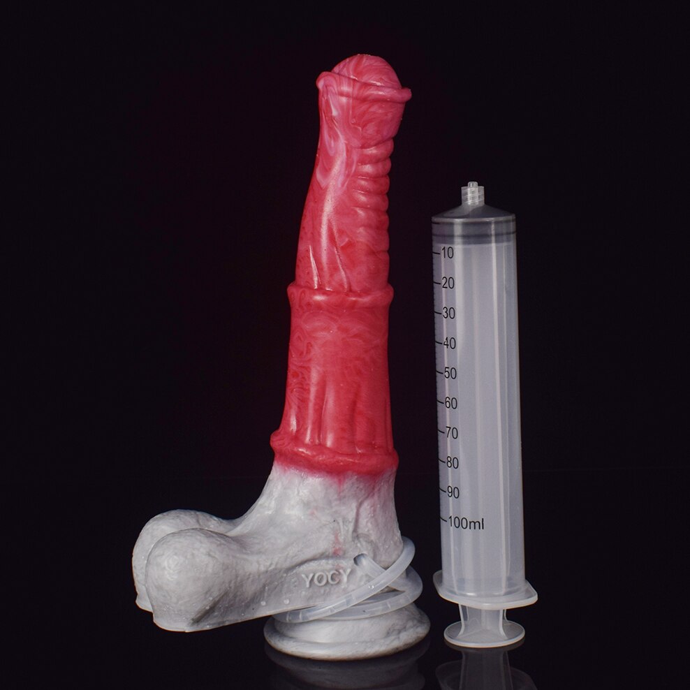 FAAK 35cm Long squirting Horse Dildo Sucker Ejaculation Penis