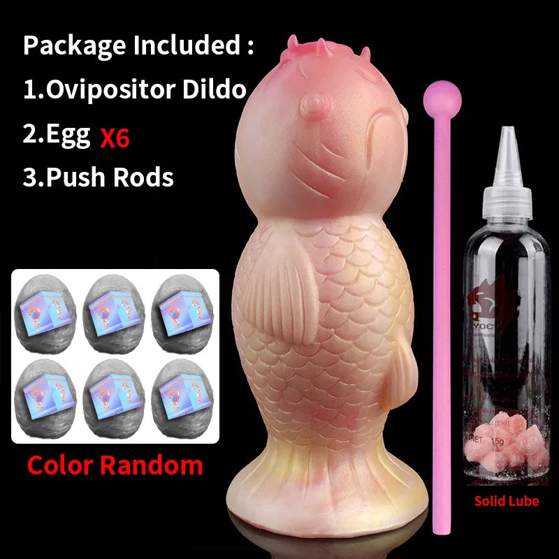 FAAK Fantasy Koi Ovipositor Anal Sex Toys Lay Eggs Dildos