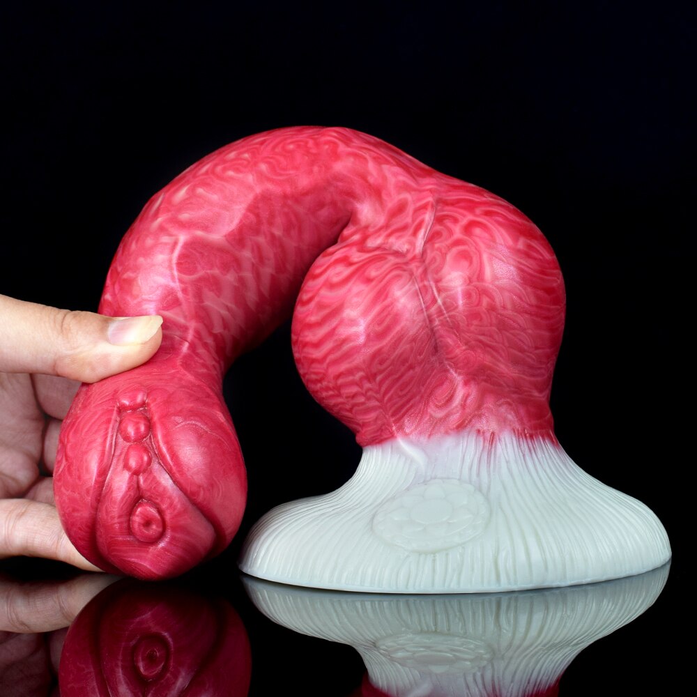 FAAK Large Knot Dog Penis With Sucker 3 Size Realistic Silicone Animal  Dildo – honeysx