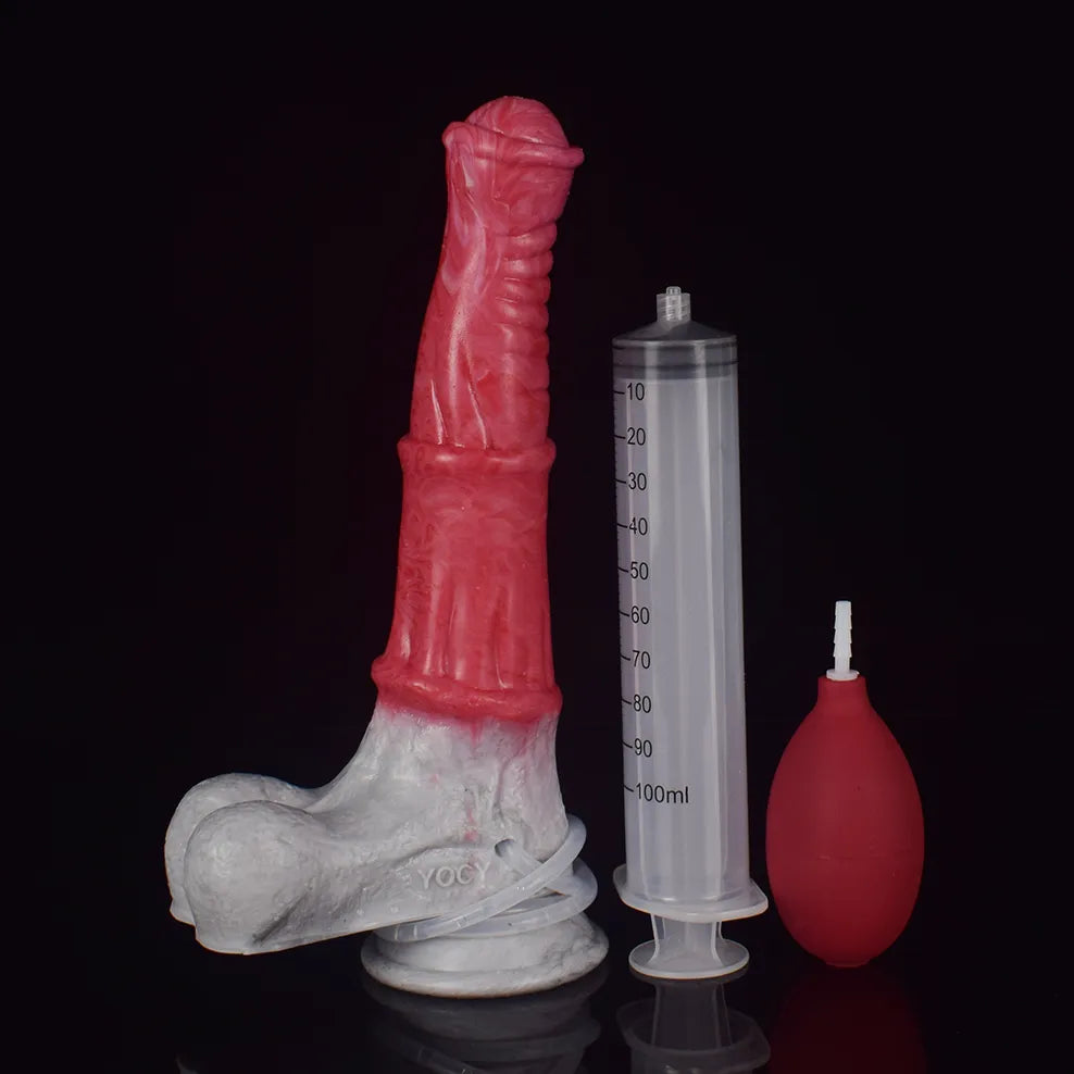 FAAK New Squirting Dildo Silicone Animal Horse Penis Spray Ejaculation Dildo