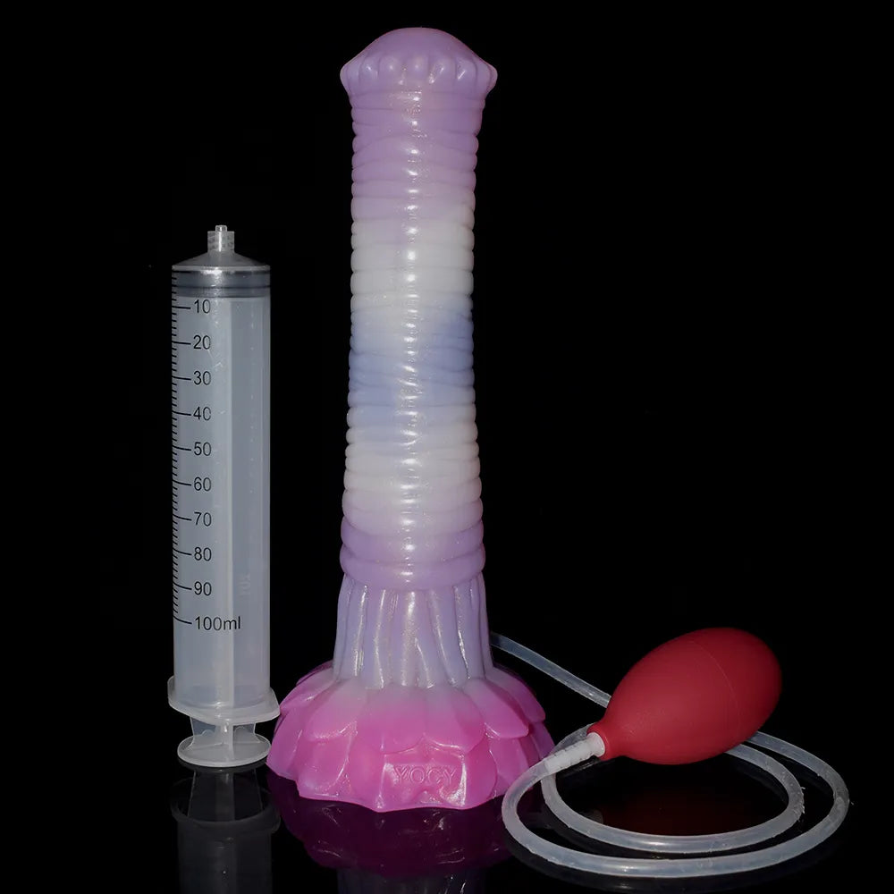 FAAK New Squirting Dildo Silicone Animal Horse Penis Spray Ejaculation Dildo