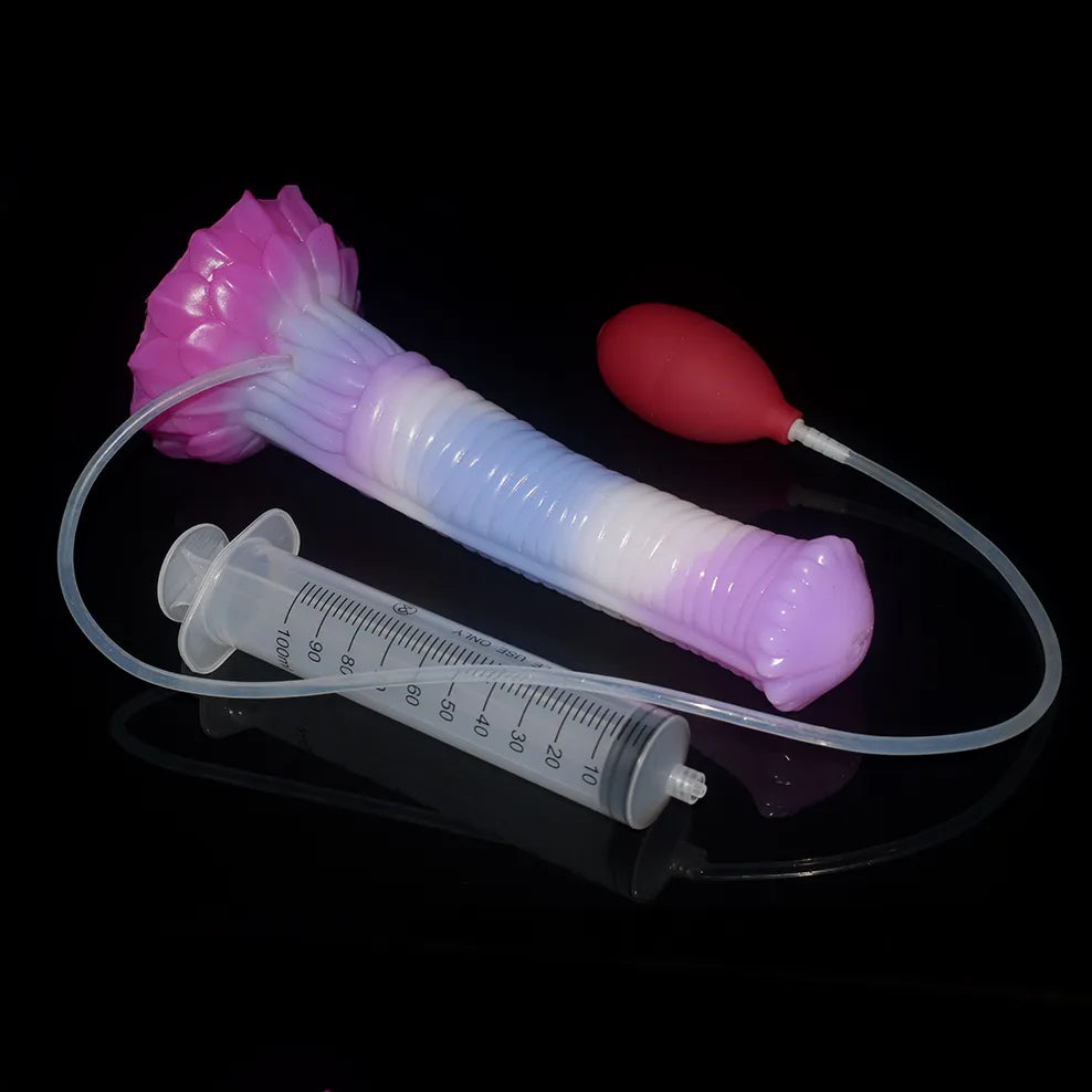 FAAK New Squirting Dildo Silicone Animal Horse Penis Spray Ejaculation Dildo