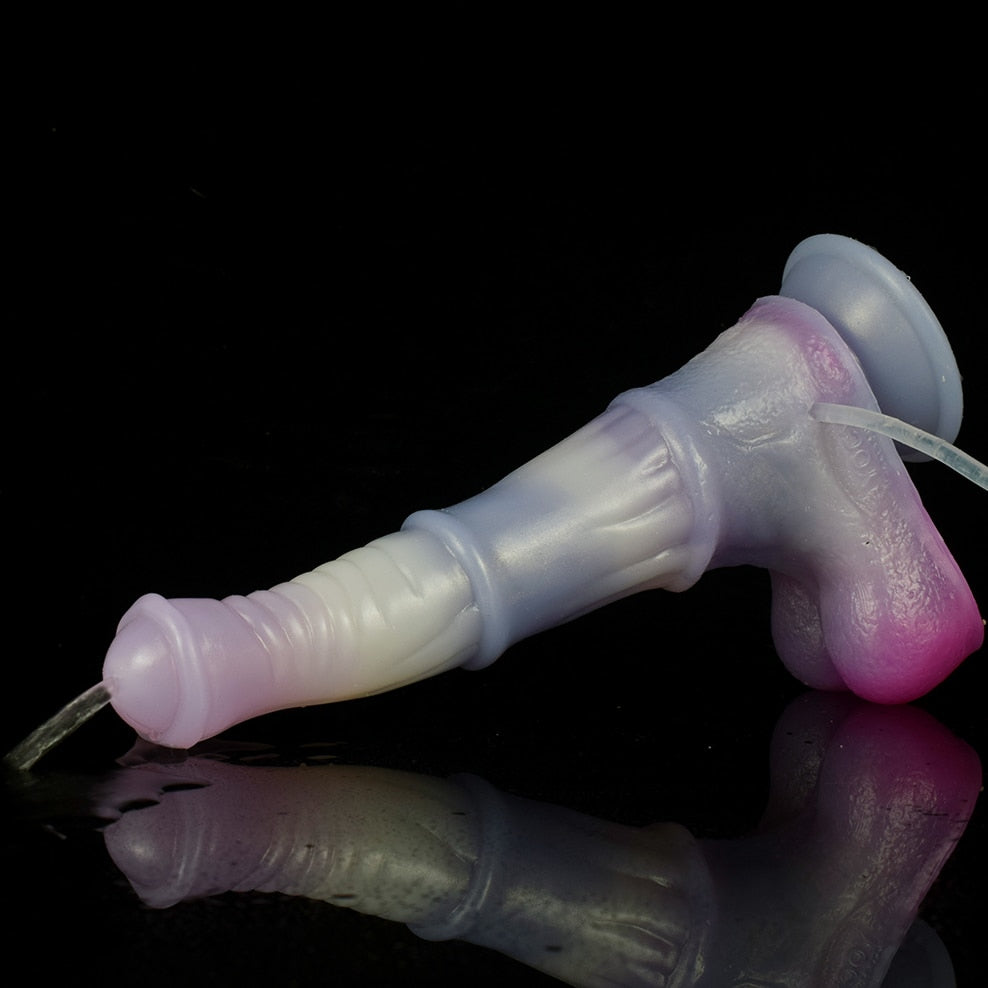 FAAK New Squirting Dildo Silicone Animal Horse Penis Spray Ejaculation Dildo  – honeysx