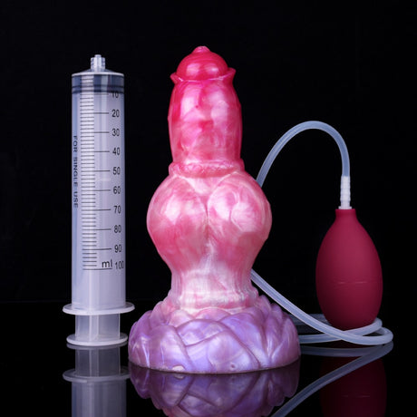 FAAK Silicone fantasy Dog Knot Squirting Penis Large Ejaculation Dildo