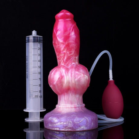 FAAK Silicone fantasy Dog Knot Squirting Penis Large Ejaculation Dildo