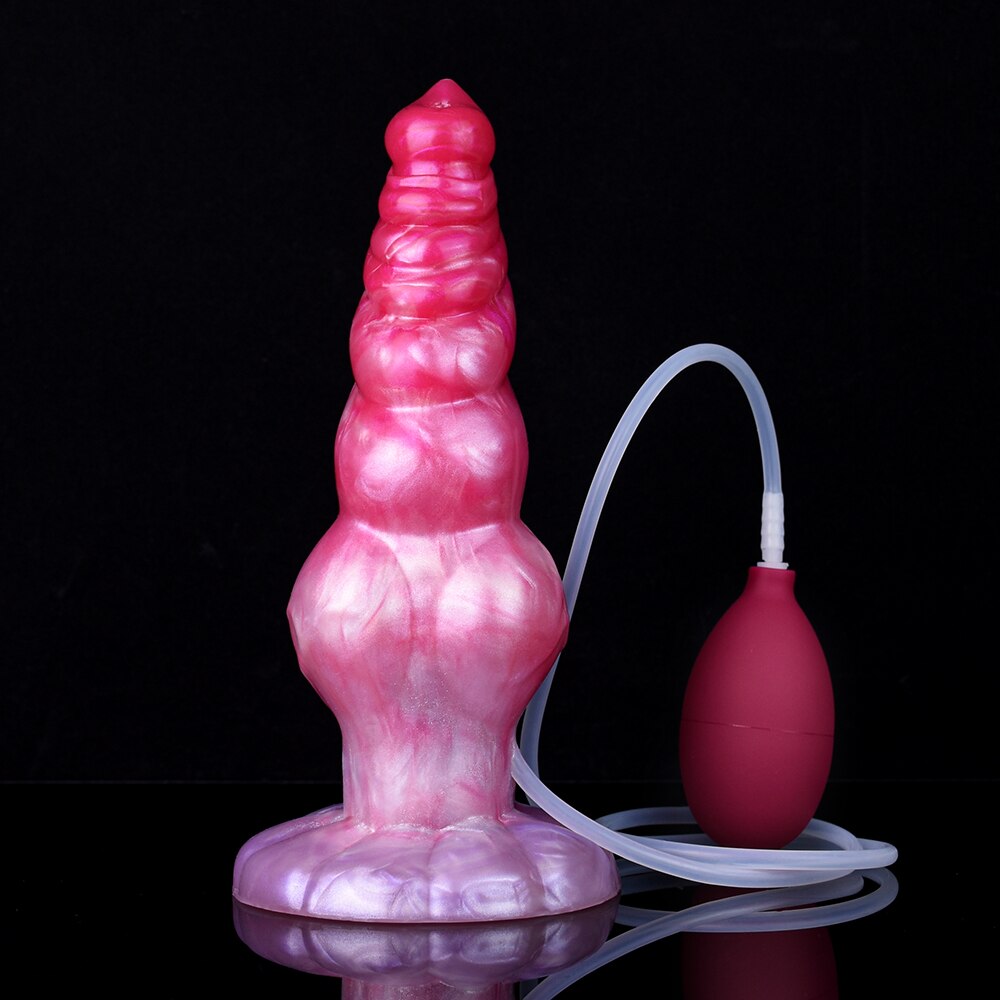 FAAK Silicone fantasy Dog Knot Squirting Penis Large Ejaculation Dildo