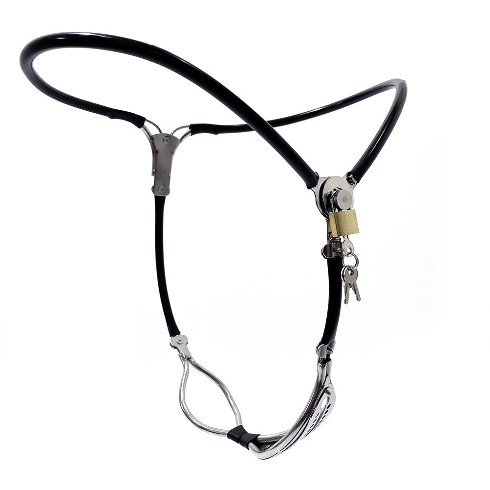 Black Emperor Y-Type Female Stainless Steel Invisible Chastity Belt