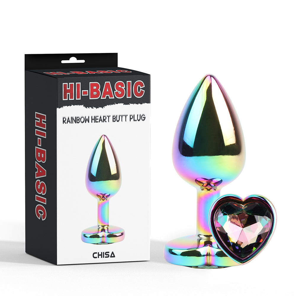 Hi-Basic Rainbow Heart Butt Plug