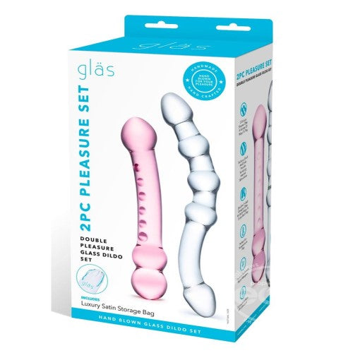 Glas Double Pleasure Glass Dildo Set