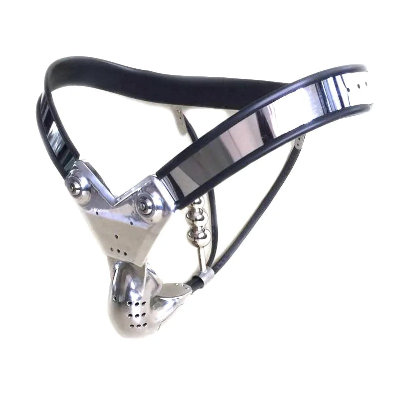 Black emperor Steel stainless steel chastity belt panties with anal plug