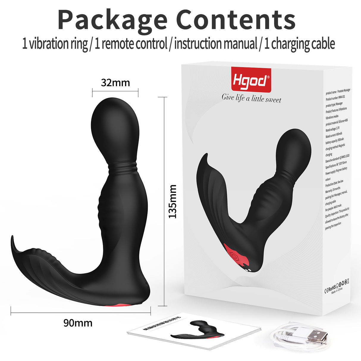 HGOD Batman rocking vibrator wireless APP for male and female