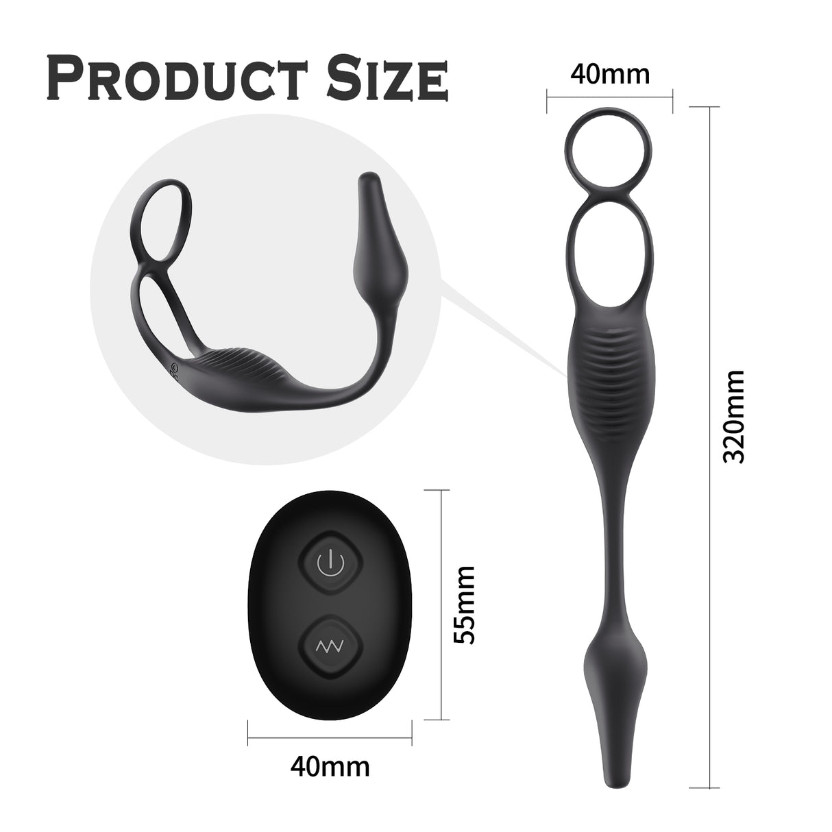 HGOD III Pro Cock Ring perineum prostate Couple G-spot Vibrator wireless remote