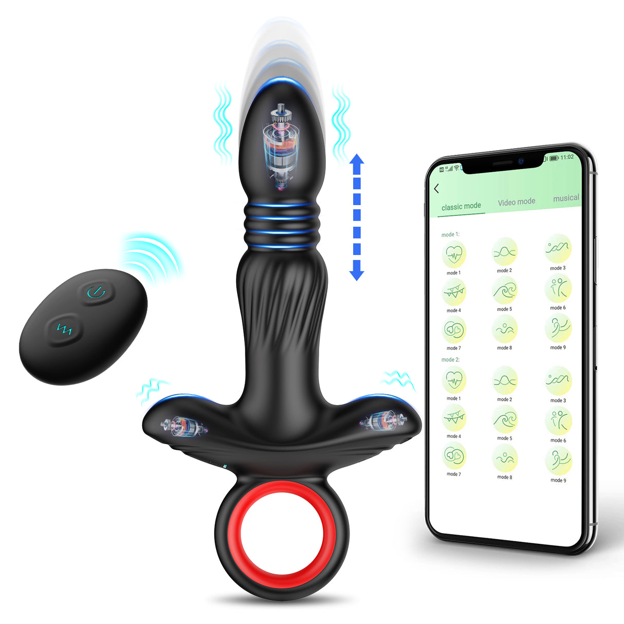 HGOD Bluetooth Thrusting Prostate Butt Plug