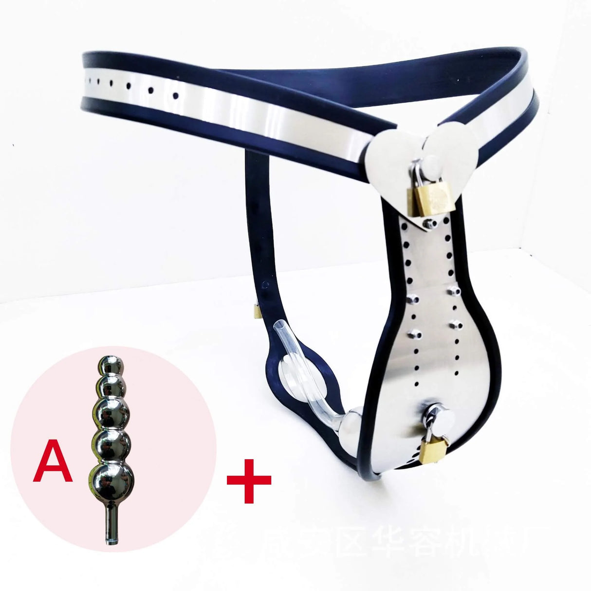 Black Emperor Heart-shaped Adjustable 2.0 Generation Male Chastity Belt