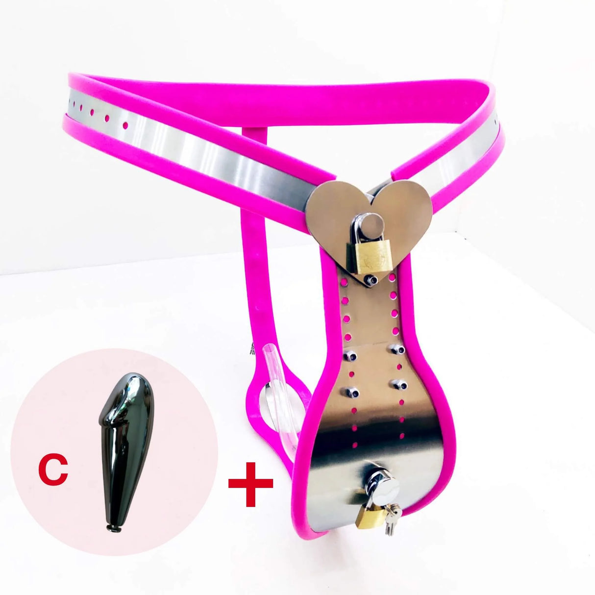 Black Emperor Heart-shaped Adjustable 2.0 Generation Male Chastity Belt