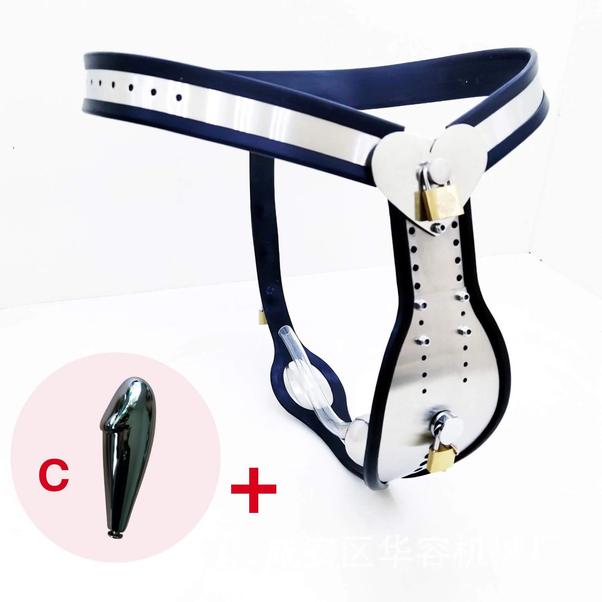 Black Emperor Heart-shaped Adjustable 2.0 Generation Male Chastity Belt